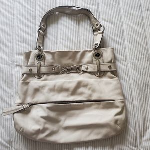 B Makowsky Cream Color Buckle Purse